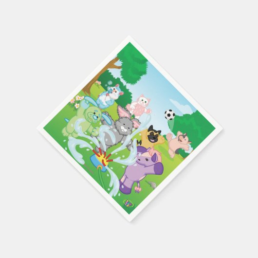 夏期感覚散水器 スタンダードカクテルナプキン (角)