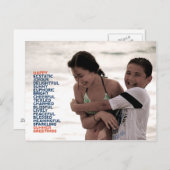 夏期挨拶の形容詞 ポストカード (正面/裏面)