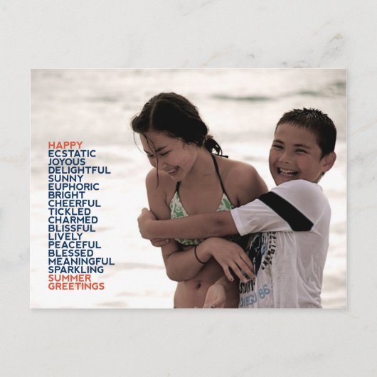 夏期挨拶の形容詞 ポストカード (正面)