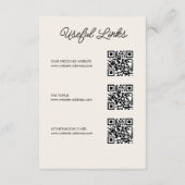 夏期水彩ビーチ結婚式詳細QRコード エンクロージャーカード (裏面)