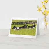 夏期牛誕生日カード カード (黄色い花)