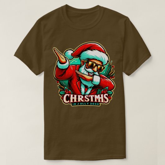 夏期祝学者の7月のクリスマス Tシャツ (デザイン正面)