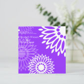 夏期紫色の花結婚式招待状 招待状 (スタンド正面)
