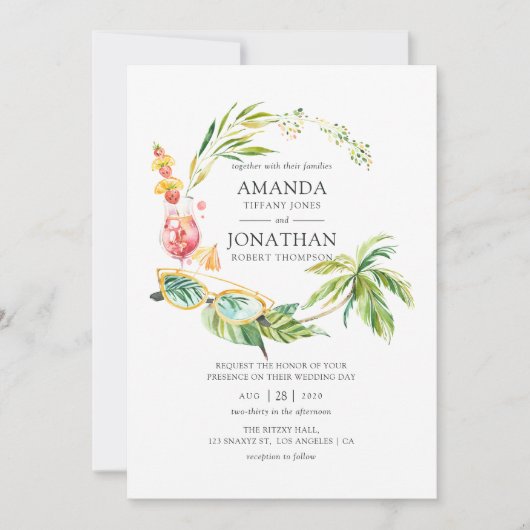 夏期結婚の 招待状 (正面)