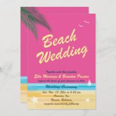 夏期結婚式招待状 招待状 (正面/裏面)