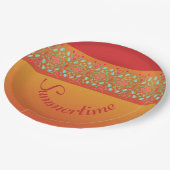 夏期装飾フローラ ペーパープレート (アングル)