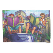 夏期読の芸術 枕カバー (正面)