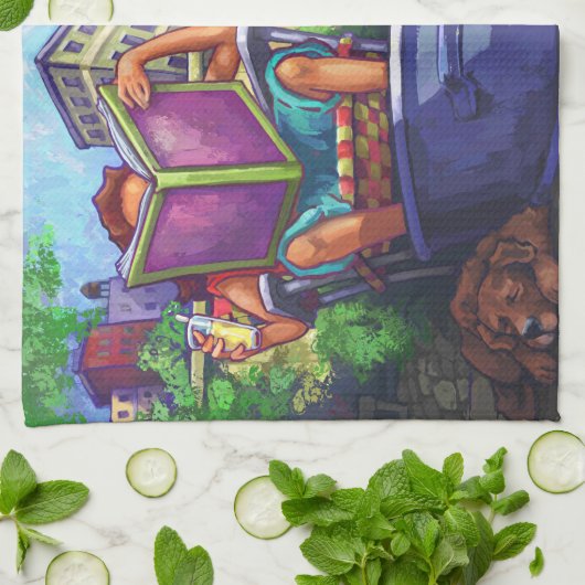 夏期読の キッチンタオル (折り畳み)