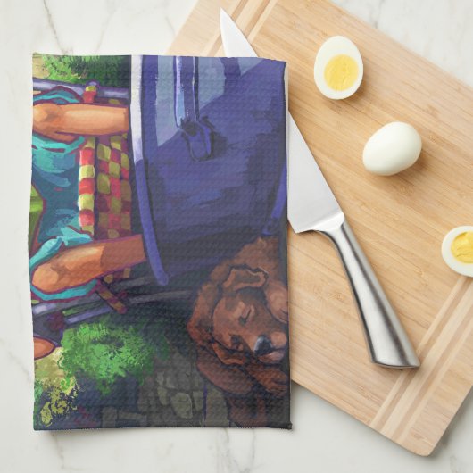 夏期読の キッチンタオル (四つ折り)