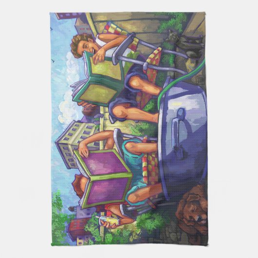 夏期読の キッチンタオル (縦)