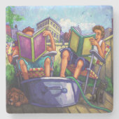 夏期読の ストーンコースター (正面)