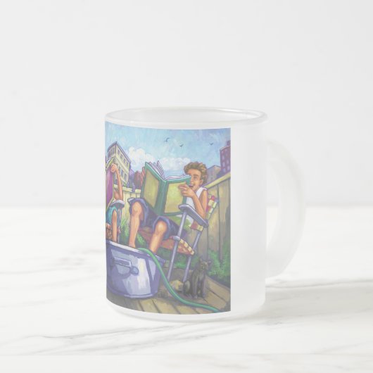 夏期読の フロストグラスマグカップ (正面右)