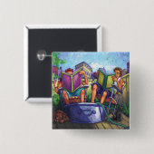 夏期読の 缶バッジ (正面&裏面)