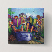 夏期読の 缶バッジ (正面)