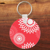 夏期赤い花キーチェーン キーホルダー (正面)