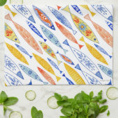 夏期魚茶湯 キッチンタオル (折り畳み)