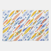 夏期魚茶湯 キッチンタオル (横)