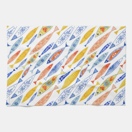 夏期魚茶湯 キッチンタオル