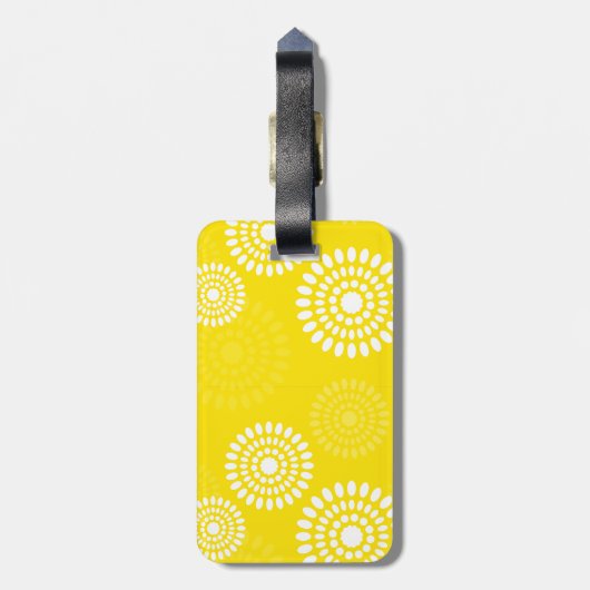 夏期黄色の花ラゲッジタグ ラゲッジタグ (裏面縦)