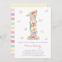 夏期1st誕生日とパステル蝶