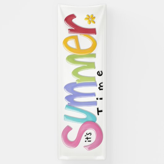 夏期2.5' x 8'バナー 横断幕 (縦)