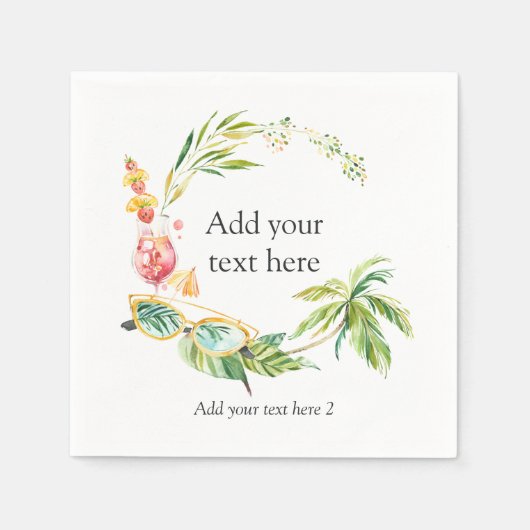 夏期 スタンダードカクテルナプキン (正面)