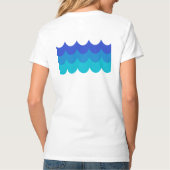 夏期=ビーチタイムおもしろいTシャツ Tシャツ (裏面)