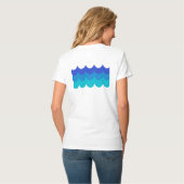 夏期=ビーチタイムおもしろいTシャツ Tシャツ (裏面フル)