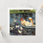 夏期(by Mary Cassatt) カード (正面/裏面インサイチュ)