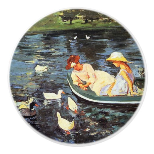 夏期(by Mary Cassatt) セラミックノブ (正面)