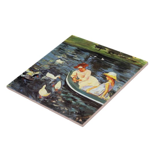 夏期(by Mary Cassatt) タイル (側面)