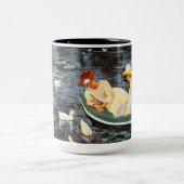 夏期(by Mary Cassatt) ツートーンマグカップ (中央)