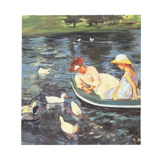 夏期(by Mary Cassatt) ノートパッド (正面)