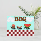 夏期BBQピクニックアンドクックアウト招待状 招待状 (スタンド正面)