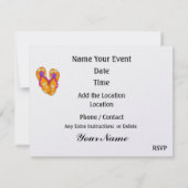 夏来の卒業式 – 懇親会- SRF 招待状 (裏面)