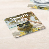 夏来は スクエアペーパーコースター (アングル)