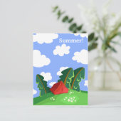 『夏林赤テント』はがき ポストカード (スタンド正面)