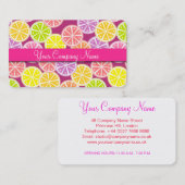 夏棒つきキャンデーキャンディショップベーカリー名刺 名刺 (正面/裏面)