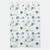 夏水色ブルーベリー  キッチンタオル (縦)