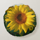 夏用ひまわり丸い枕 ラウンドクッション (裏面)