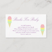 夏用アイスクリームベビーシャワーブックベビーカード エンクロージャーカード (正面)