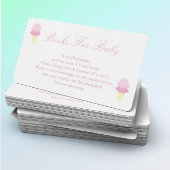 夏用アイスクリームベビーシャワーブックベビーカード エンクロージャーカード