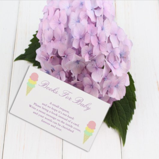 夏用アイスクリームベビーシャワーブックベビーカード エンクロージャーカード