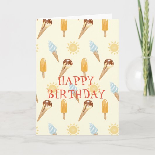 夏用アイスクリーム カード (正面)