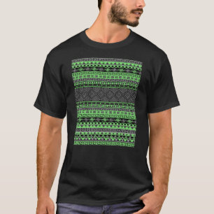夏用トレンディーカッコいいネオングリーングレーブラッアステカク Tシャツ