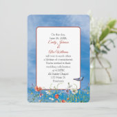 夏空に咲くウェディング ワイルドフラワー 招待状 (スタンド正面)