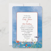 夏空に咲くウェディング ワイルドフラワー 招待状 (正面)