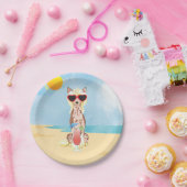 夏紋中国の付 ペーパープレート (パーティー)