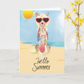 夏紋付中国のき カード (黄色い花)