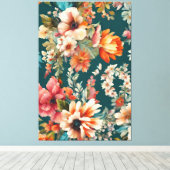 夏素晴らしのフローラ絵を描 キャンバスプリント (インサイチュ (ウッドフロア))
